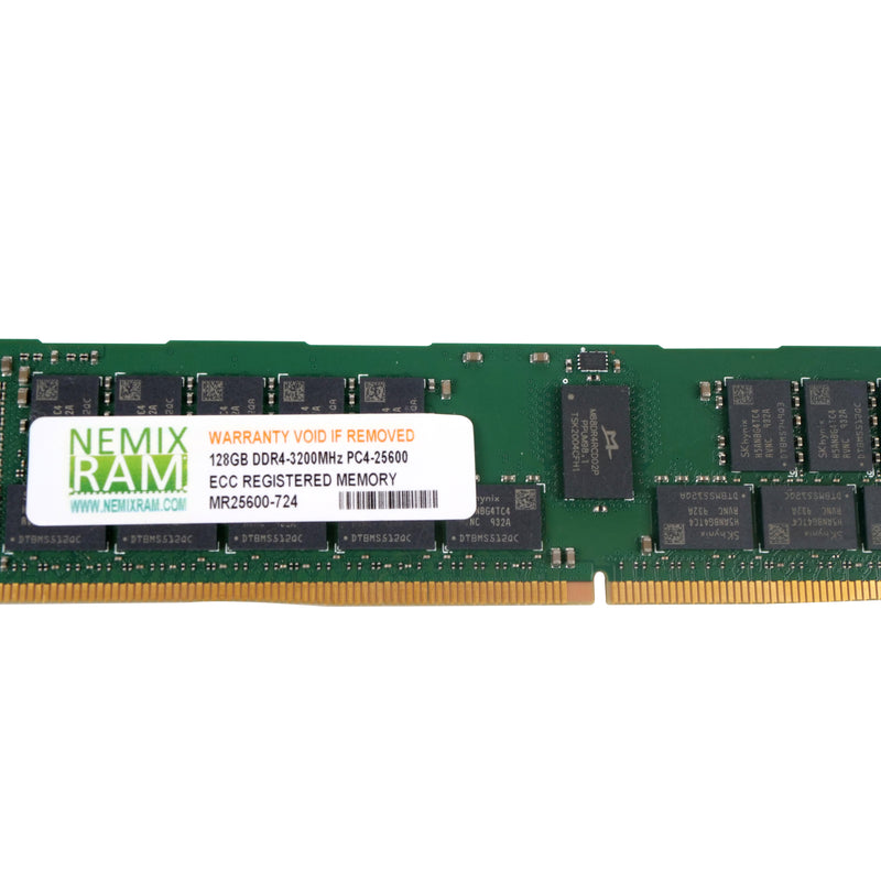 NEMIX RAM MR25600-724 128GB DDR4 3200MHz RDIMM ECC Server RAM (PC4-25600) Seller Refurbished