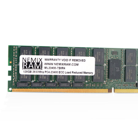 NEMIX ML23400-7S8R4 128GB 8Rx4 DDR4 2933MHz LRDIMM ECC Server RAM (PC4-23400) Seller Refurbished
