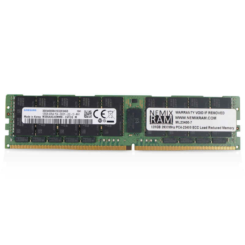 Samsung/NEMIX M386AAG40MMB-CVF 128GB DDR4 2933MHz RDIMM ECC Server RAM (PC4-23400) Seller Refurbished