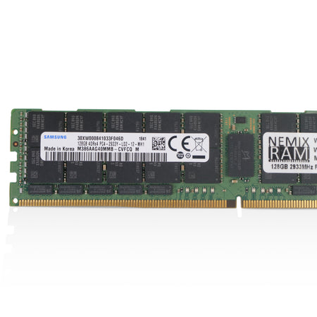 Samsung/NEMIX M386AAG40MMB-CVF 128GB DDR4 2933MHz RDIMM ECC Server RAM (PC4-23400) Seller Refurbished