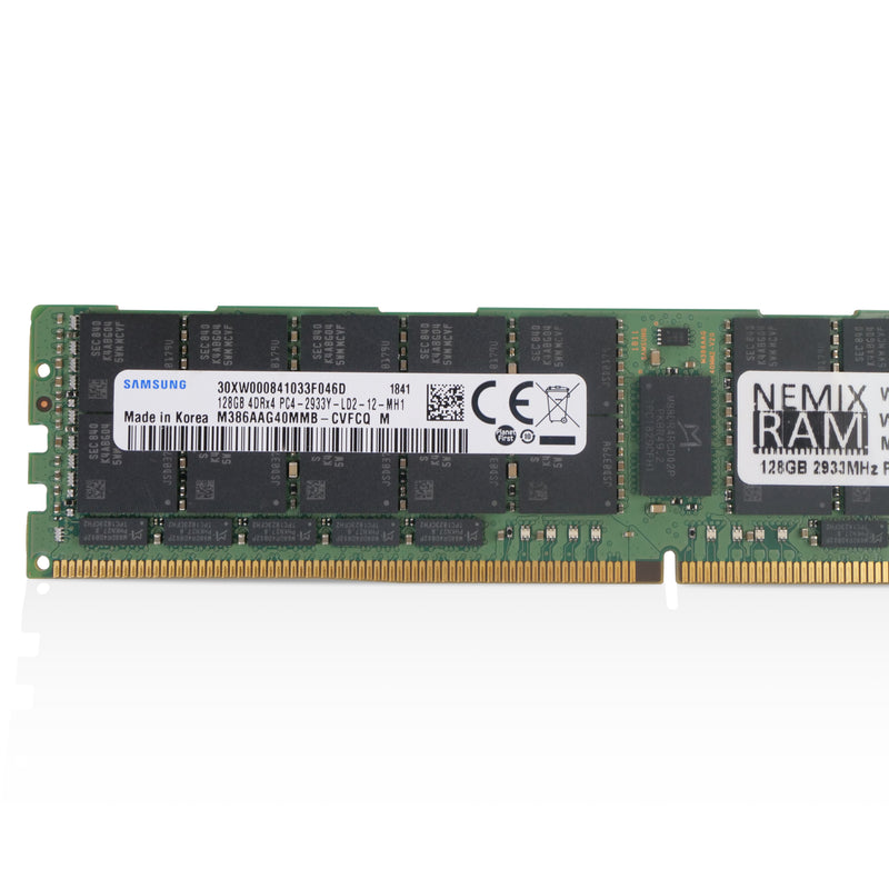 Samsung/NEMIX M386AAG40MMB-CVF 128GB DDR4 2933MHz RDIMM ECC Server RAM (PC4-23400) Seller Refurbished