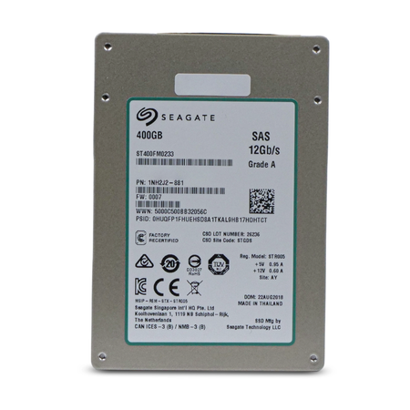 Seagate Nytro 1200.2 ST400FM0233 400GB 10 DWPD SAS 12Gb/s eMLC 2.5in Recertified SSD