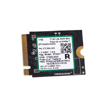 Seagate FireCuda 520N ZP1024GV30002 1TB  PCIe Gen 4 ×4 NVMe 1.4 8GB/s M.2 2230 Recertified SSD