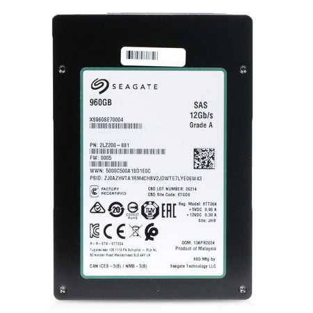 Seagate Nytro 3331 XS960SE70004 960GB 1 DWPD SAS 12Gb/s 2.5" Dual Port Manufacturer Recertified SSD
