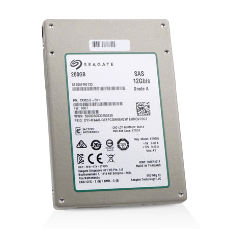 Seagate 1200.2 ST200FM0133 200GB 25 DWPD SAS Dual 12Gb/s eMLC 2.5in Recertified SSD