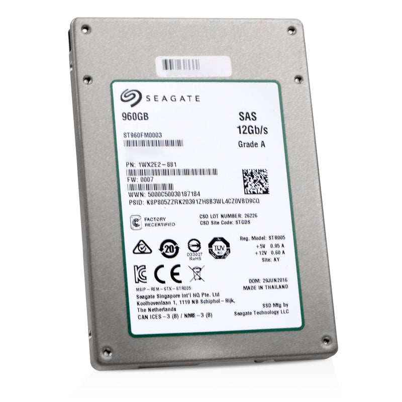 Seagate Nytro 1200.2 ST960FM0003 960GB 3 DWPD SAS 12Gb/s 2.5" Manufacturer Recertified SSD