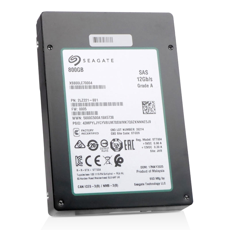 Seagate Nytro 3531 XS800LE70004 800GB 3 DWPD SAS 12Gb/s 2.5in Recertified Solid State Drive