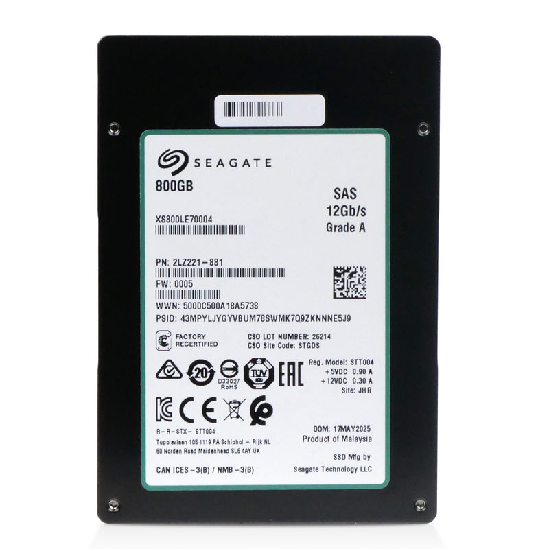 Seagate Nytro 3531 XS800LE70004 800GB 3 DWPD SAS 12Gb/s 2.5in Recertified Solid State Drive