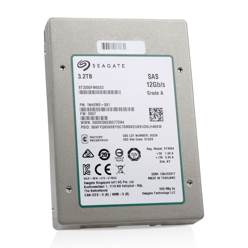 Seagate Nytro 1200.2 ST3200FM0023 3.2TB 10 DWPD SAS 12Gb/s 2.5" Manufacturer Recertified SSD