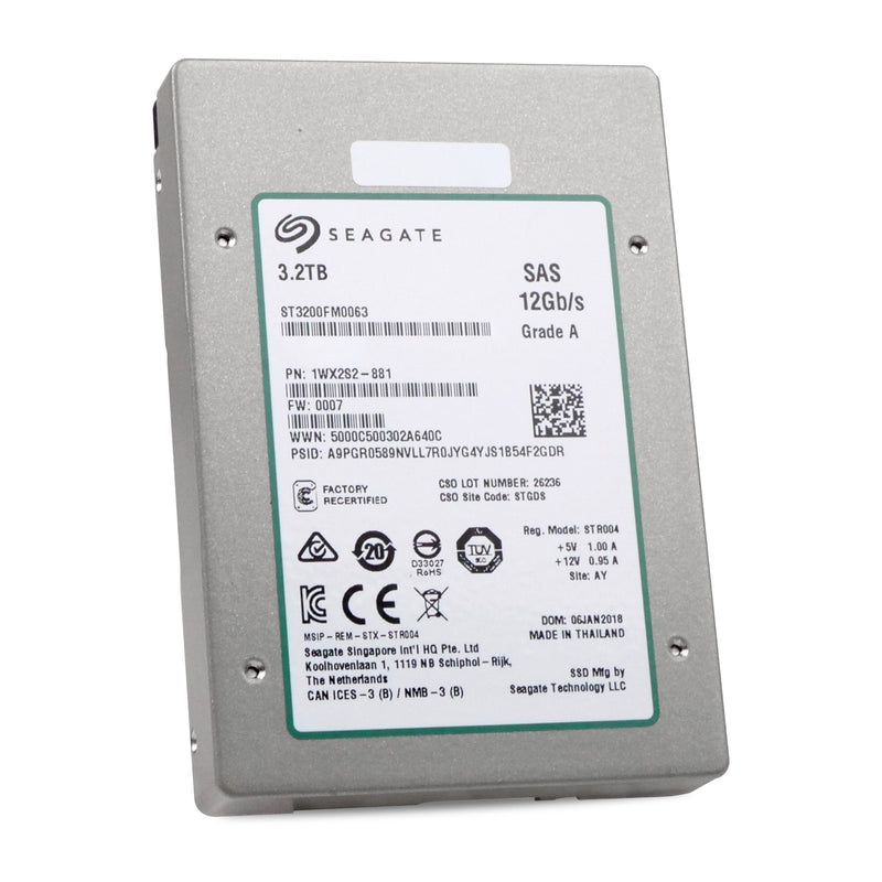 Seagate Nytro 1200.2 ST3200FM0063 3.2TB 3 DWPD SAS 12Gb/s 2.5" Manufacturer Recertified SSD