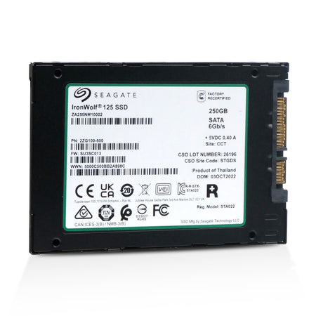 Seagate IronWolf 125 ZA250NM10002 250GB SATA 6Gb/s 3D TLC 2.5in Recertified SSD