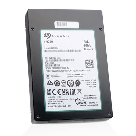 Seagate Nytro 3332 XS1920SE70084 1.92TB 1 DWPD SAS 12Gb/s 3D eTLC 2.5in Recertified SSD