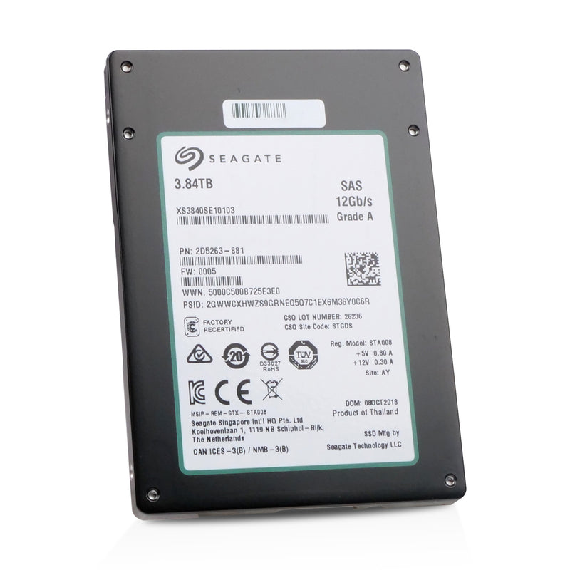 Seagate Nytro 3330 XS3840SE10103 1 DWPD 3.84TB SAS 12Gb/s 2.5" Manufacturer Recertified SSD