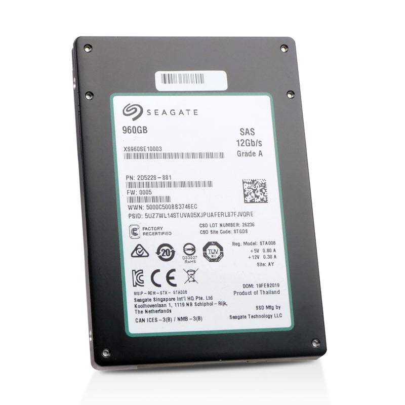 Seagate Nytro 3330 XS960SE10003 960GB 1 DWPD SAS 12Gb/s 2.5" Manufacturer Recertified SSD