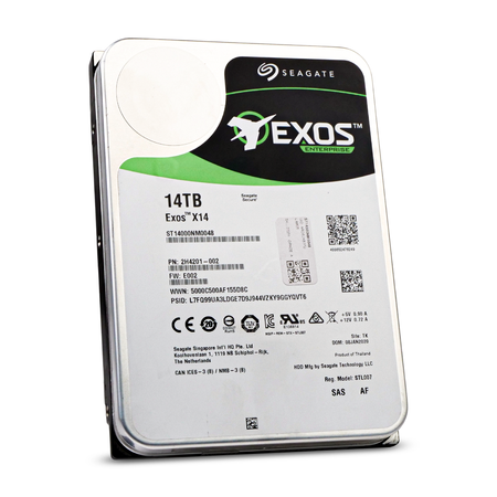 Seagate Exos X14 ST14000NM0048 14TB 7.2K RPM SAS 12Gb/s 512e/4Kn 256MB 3.5" FastFormat HDD
