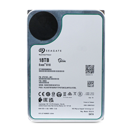 Seagate 18TB Exos X18 ST18000NM000J 7200 RPM SATA 6Gb/s 512e 256MB 3.5" Enterprise Hard Drive, 3 of 7