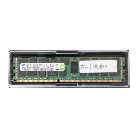 Samsung 8GB PC3L-12800R DDR3 ECC Registered server RAM (M393B1K70DH0-YK0) with Cisco part number 15-13637-01.