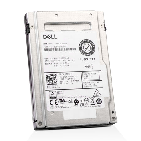 Kioxia/Dell PM5-R KPM5XRUG1T92 1.92TB 1 DWPD SAS 12Gb/s Read Intensive 3D TLC 2.5in Refurbished SSD