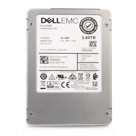 Dell/Kioxia KHK6YRSE3T84 3.84TB 1 DWPD SATA 6Gb/s 3D TLC 2.5in Refurbished SSD