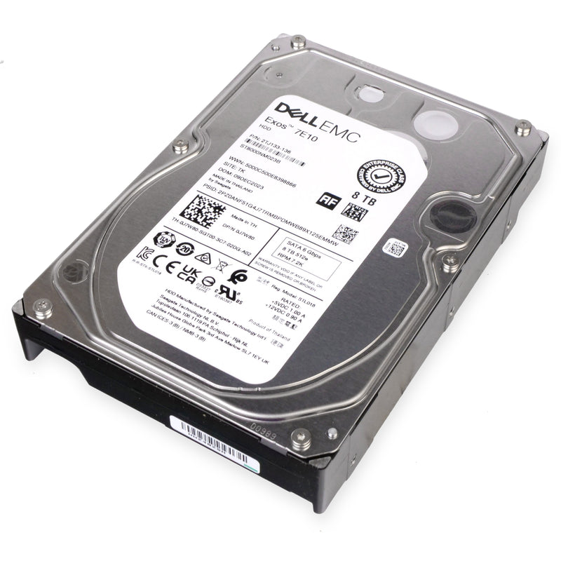 Dell/Seagate Exos 7E10 ST8000NM023B 8TB 7.2K RPM SATA 6Gb/s 512e 256MB 3.5in Refurbished HDD