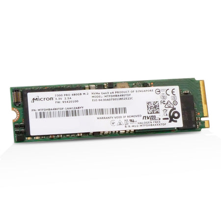 Micron 7300 PRO MTFDHBA480TDF 480GB 1 DWPD PCIe Gen 3.0 x4 4GB/s 3D TLC NVMe M.2 2280 Refurbished SSD