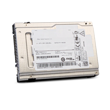 Kioxia CM5-R KCM5DRUG960G 960GB 1 DWPD PCIe Gen 3.0 x4 4GB/s 3D TLC U.2 NVMe 2.5in Refurbished SSD