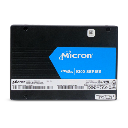 Micron 9300 Pro Series MTFDHAL7T6TDP 7.68TB 1 DWPD PCIe Gen 3.0 x4 4GB/s 3D TLC U.2 NVMe 2.5in Refurbished SSD