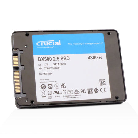 Crucial BX500 CT480BX500SSD1 480GB SATA 6Gb/s 3D TLC 2.5in Refurbished SSD