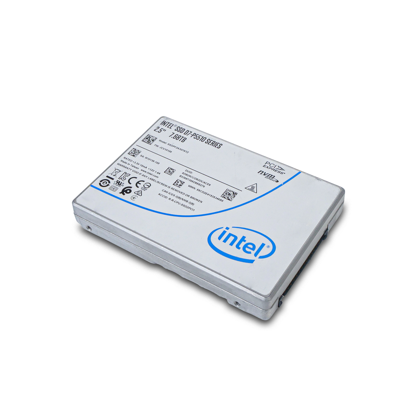 Intel D7-P5510 SSDPF2KX076TZ 7.68TB 1 DWPD PCIe Gen 4.0 x4 8GB/s 3D TLC U.2 NVMe 2.5in Refurbished SSD