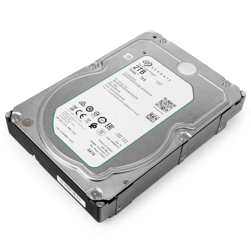 Seagate Exos 7E8 ST2000NM0055 2TB 7.2K RPM SATA 6Gb/s 512n 128MB 3.5in Recertified HDD
