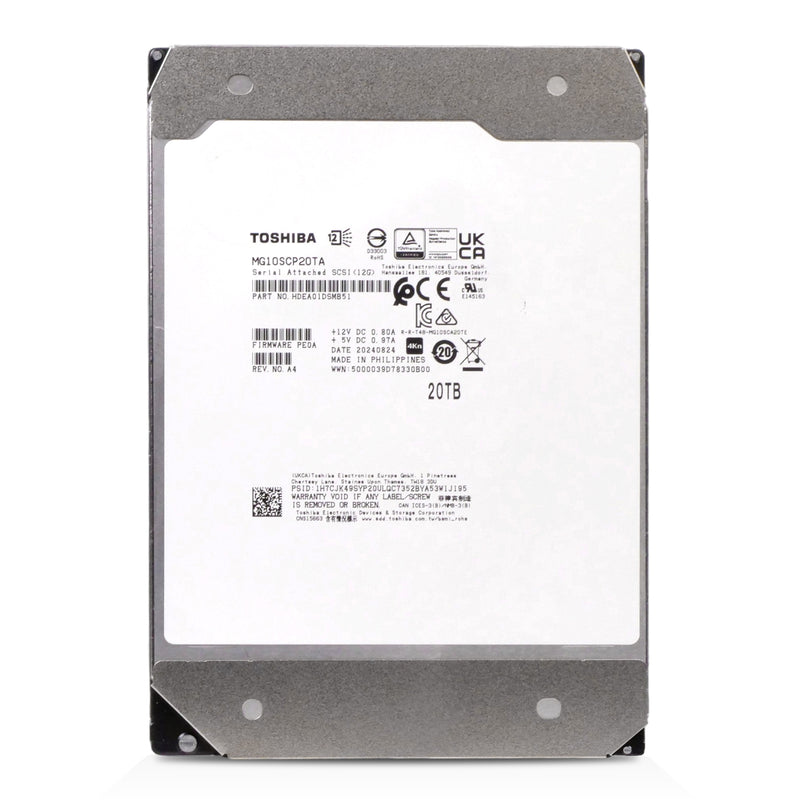 Toshiba MG10 MG10SCP20TA 20TB 7.2K RPM SAS 12Gb/s 4Kn 512MB 3.5in HDD