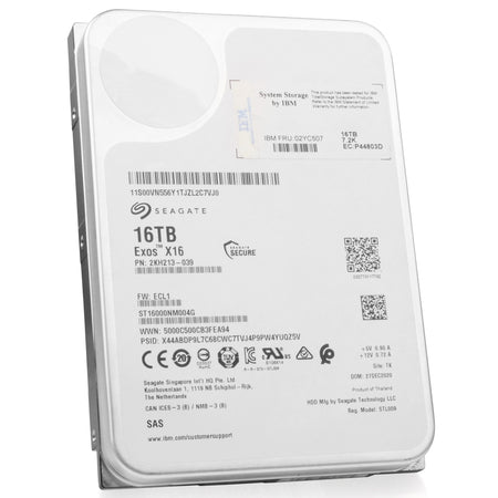 Seagate/IBM Exos X16 ST16000NM004G 16TB 7.2K RPM SAS 12Gb/s 4Kn 256MB 3.5in Refurbished HDD