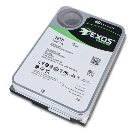 Seagate Exos X18 ST16000NM004J 16TB 7.2K RPM SAS 12Gb/s 512e 256MB 3.5in Hard Drive
