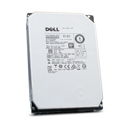 Dell/HGST Ultrastar He8 HUH728080AL5204 8TB 7.2K RPM SAS 12Gb/s 512e 128 MB 3.5in Refurbished HDD