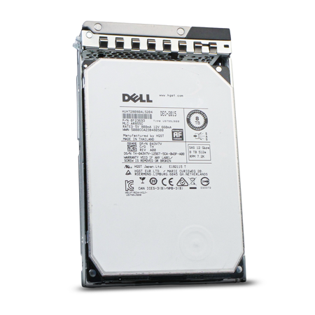 Dell G14 043V7V 8TB 7.2K RPM SAS 12Gb/s 512e 128 MB 3.5in Refurbished HDD