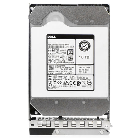 Dell G14 007FPR 10TB 7.2K RPM SAS 12Gb/s 512e 256 MB 3.5in Refurbished HDD