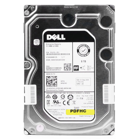 Dell/Seagate Exos 7E8 ST8000NM0135 8TB 7.2K RPM SAS 12Gb/s 512e 256MB 3.5in HDD