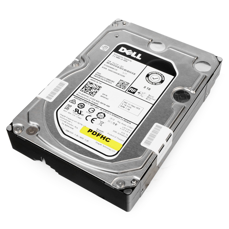 Dell/Seagate Exos 7E8 ST8000NM0135 8TB 7.2K RPM SAS 12Gb/s 512e 256MB 3.5in HDD