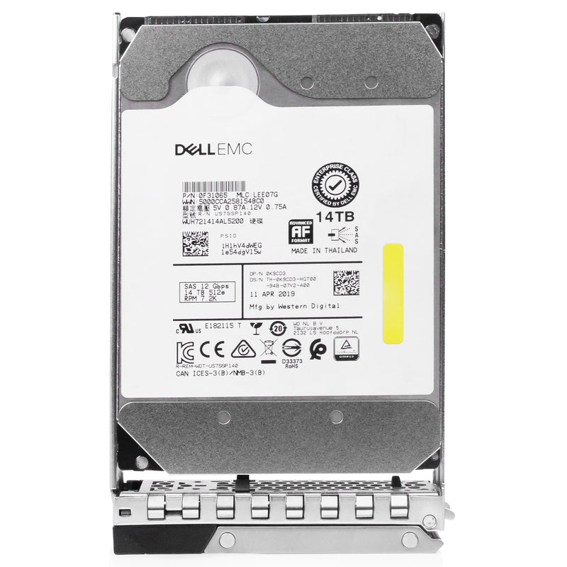 Dell G14 0K9CD3 14TB 7.2K RPM SAS 12Gb/s 512e 512MB 3.5in HDD