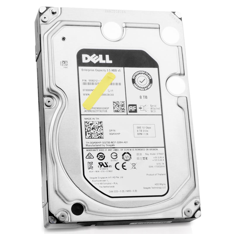 Dell/Seagate V5 ST8000NM0074 8TB 7.2K RPM SAS 12Gb/s 512e 256MB 3.5in Refurbished HDD