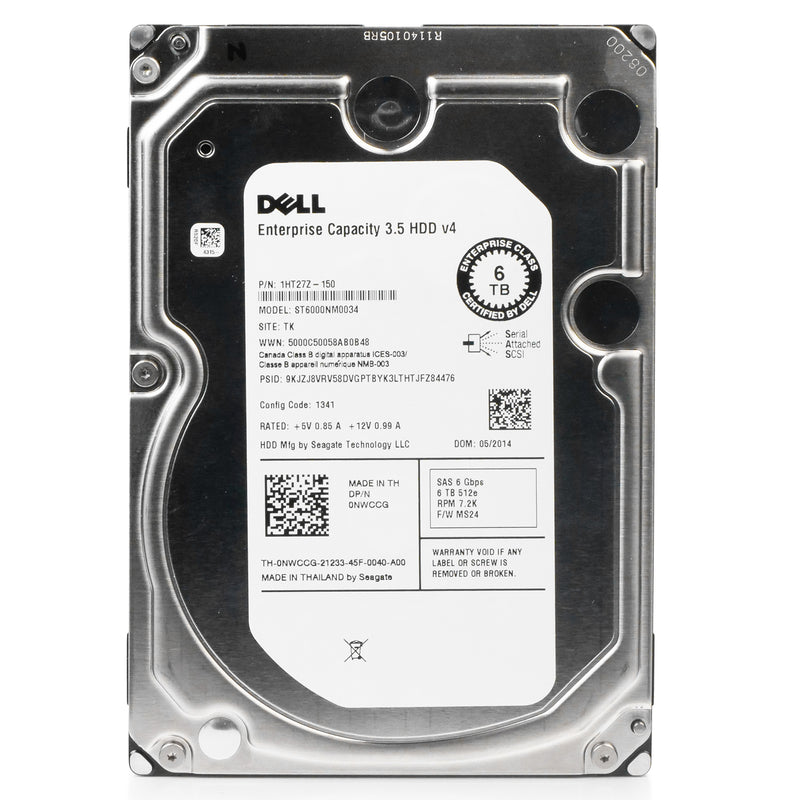 Dell/Seagate V4 ST6000NM0034 6TB 7.2K RPM SAS 6Gb/s 512e 128 MB 3.5in HDD
