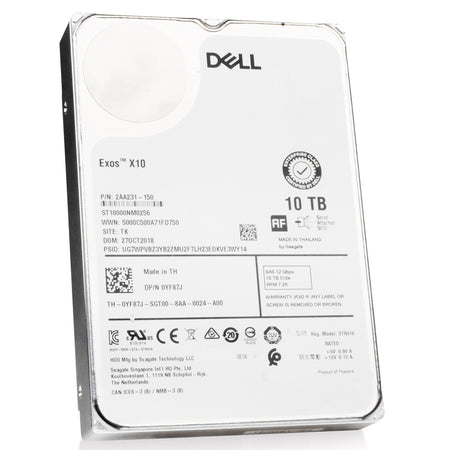Dell/Seagate Exos 10 ST10000NM0256 10TB 7.2K RPM SAS 12Gb/s 512e 256MB 3.5in Refurbished HDD
