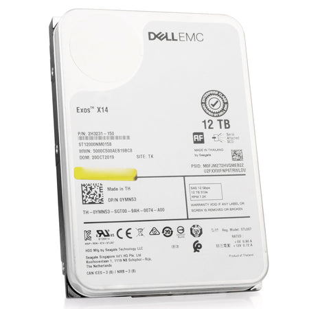 Dell/Seagate Exos X14 ST12000NM0158 12TB 7.2K RPM SAS 12Gb/s 512e 256MB 3.5in Refurbished HDD