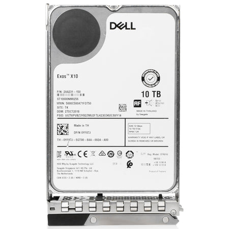 Dell G14 0YF87J 10TB 7.2K RPM SAS 12Gb/s 512e 256MB 3.5in Refurbished HDD