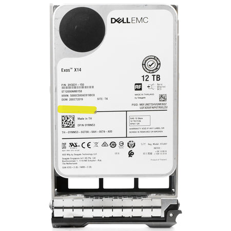 Dell G13 0YMN53 12TB 7.2K RPM SAS 12Gb/s 512e 256MB 3.5in Refurbished HDD
