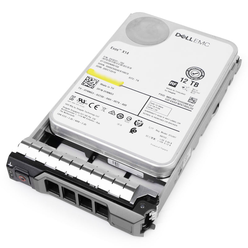 Dell G13 0YMN53 12TB 7.2K RPM SAS 12Gb/s 512e 256MB 3.5in Refurbished HDD
