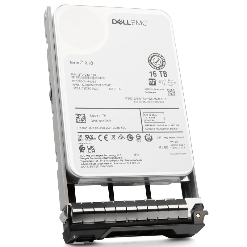 Dell G13 041DXR 16TB 7.2K RPM SAS 12Gb/s 512e 3.5in Hard Drive
