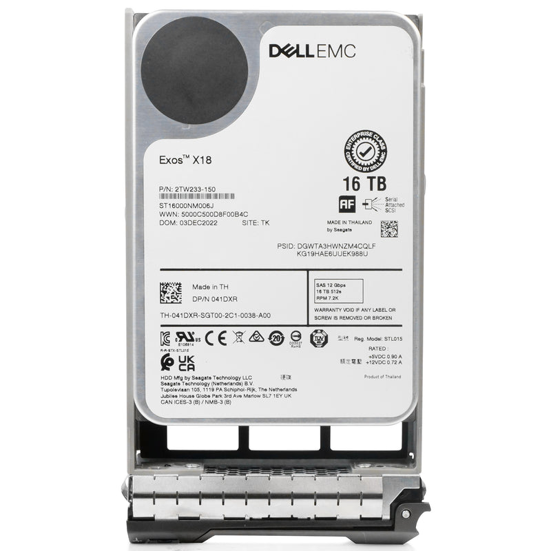 Dell G13 041DXR 16TB 7.2K RPM SAS 12Gb/s 512e 3.5in Hard Drive