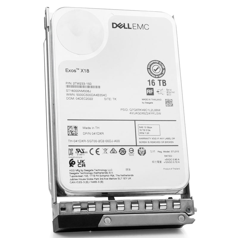 Dell G14 041DXR 16TB 7.2K RPM SAS 12Gb/s 512e 3.5in Hard Drive