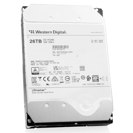 Western Digital Ultrastar DC HC590 WUH722626AL5204 0F59375 26TB 7.2K RPM SAS 12Gb/s 512e 512MB 3.5in HDD